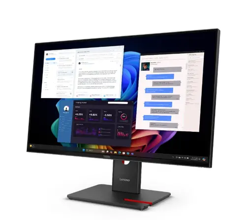 Монитор, Lenovo ThinkVision T27ud-40 27" IPS WLED, 3840x2160, 16:9, 48Hz - 60Hz, 4ms, 350 cd/m2, 1500:1, USB hub, HDMI, USB-C, RJ45, Tilt, Swivel, Pivot, Height Adjust Stand - image 1