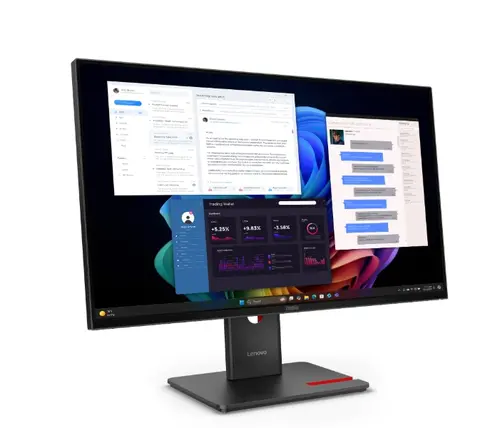 Монитор, Lenovo ThinkVision T27ud-40 27" IPS WLED, 3840x2160, 16:9, 48Hz - 60Hz, 4ms, 350 cd/m2, 1500:1, USB hub, HDMI, USB-C, RJ45, Tilt, Swivel, Pivot, Height Adjust Stand - image 3
