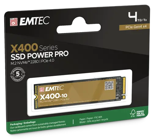Твърд диск, EMTEC X410 4T M2 PCIE4 - image 2