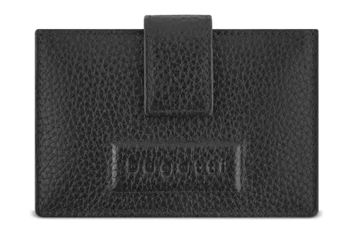 Кожен калъф за карти Bugatti Elsa, черен