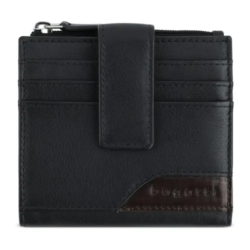Кожен портфейл Bugatti Corso DeLuxe Mini Wallet, черен