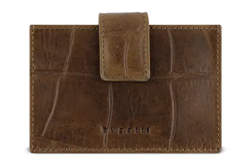 Кожен калъф за карти Bugatti Nevio, коняк