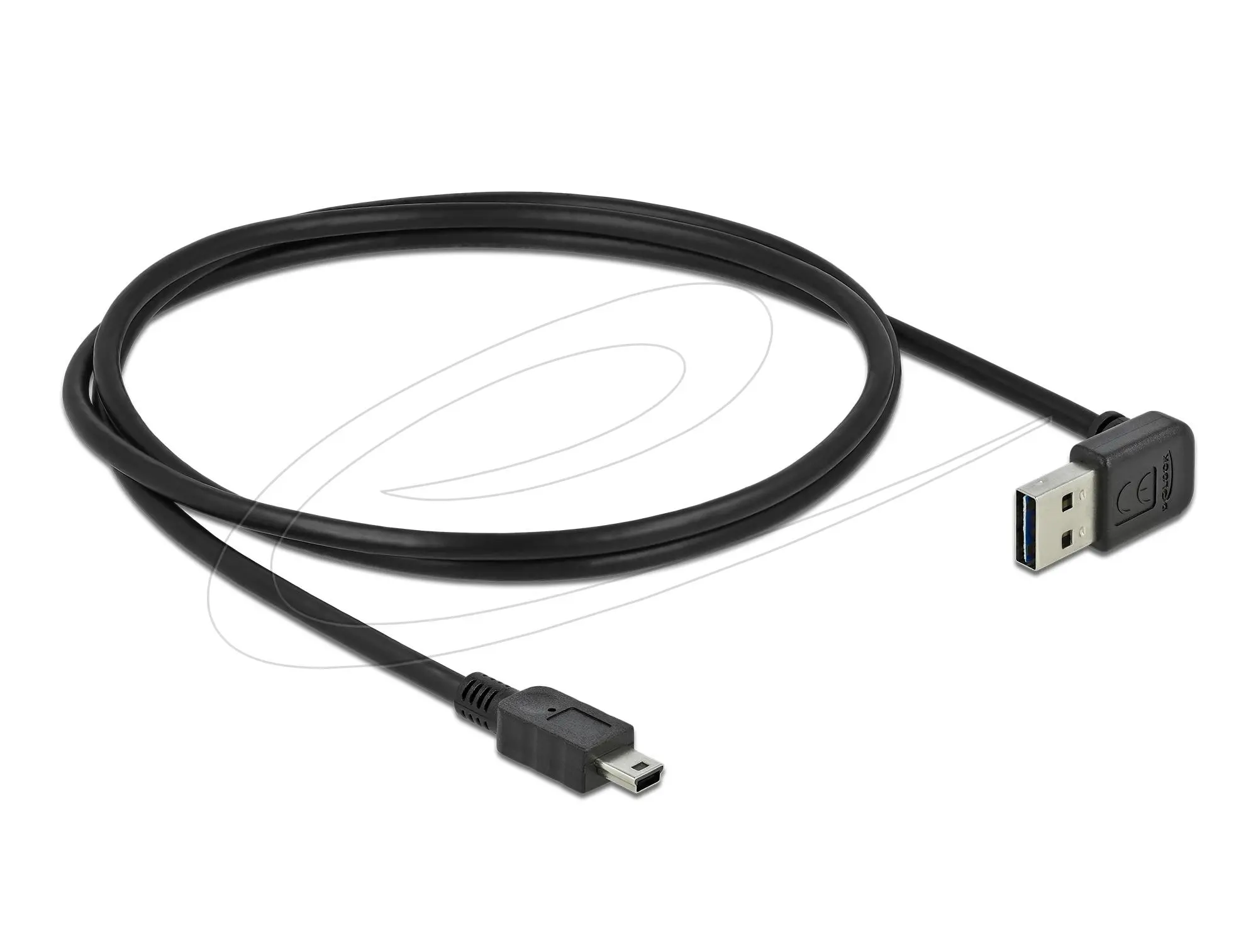 Кабел Delock EASY-USB-A 2.0 мъжко към USB Mini-B мъжко, 1m , черен - image 1
