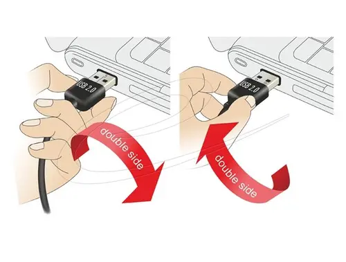 Cablu Delock EASY-USB-A 2.0 tată la USB Mini-B tată, 1m, negru - 4
