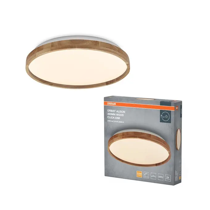Corp de iluminat LED ORRBIS ALISON 395MM 24W 830 CLICK DIM WOOD LEDVANCE