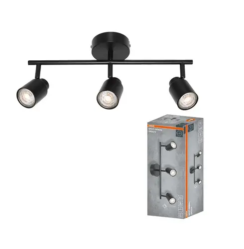 LED ОСВЕТИТЕЛНО ТЯЛО SPOT PRIMAL BLACK 3XGU10 BLACK LEDVANCE