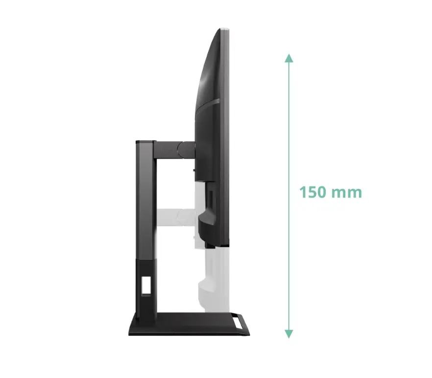 Монитор, AOC Q27P4U, 27" IPS WLED, 2560x1440@120Hz, 4ms GtG, 350cd m2, 1500:1, DCR 50M:1, Adaptive Sync, FlickerFree, Anti Blue Light, 2Wx2, Tilt, Height Adjust, Pivot, Swivel, 2xHDMI, DP, USB hub - image 3