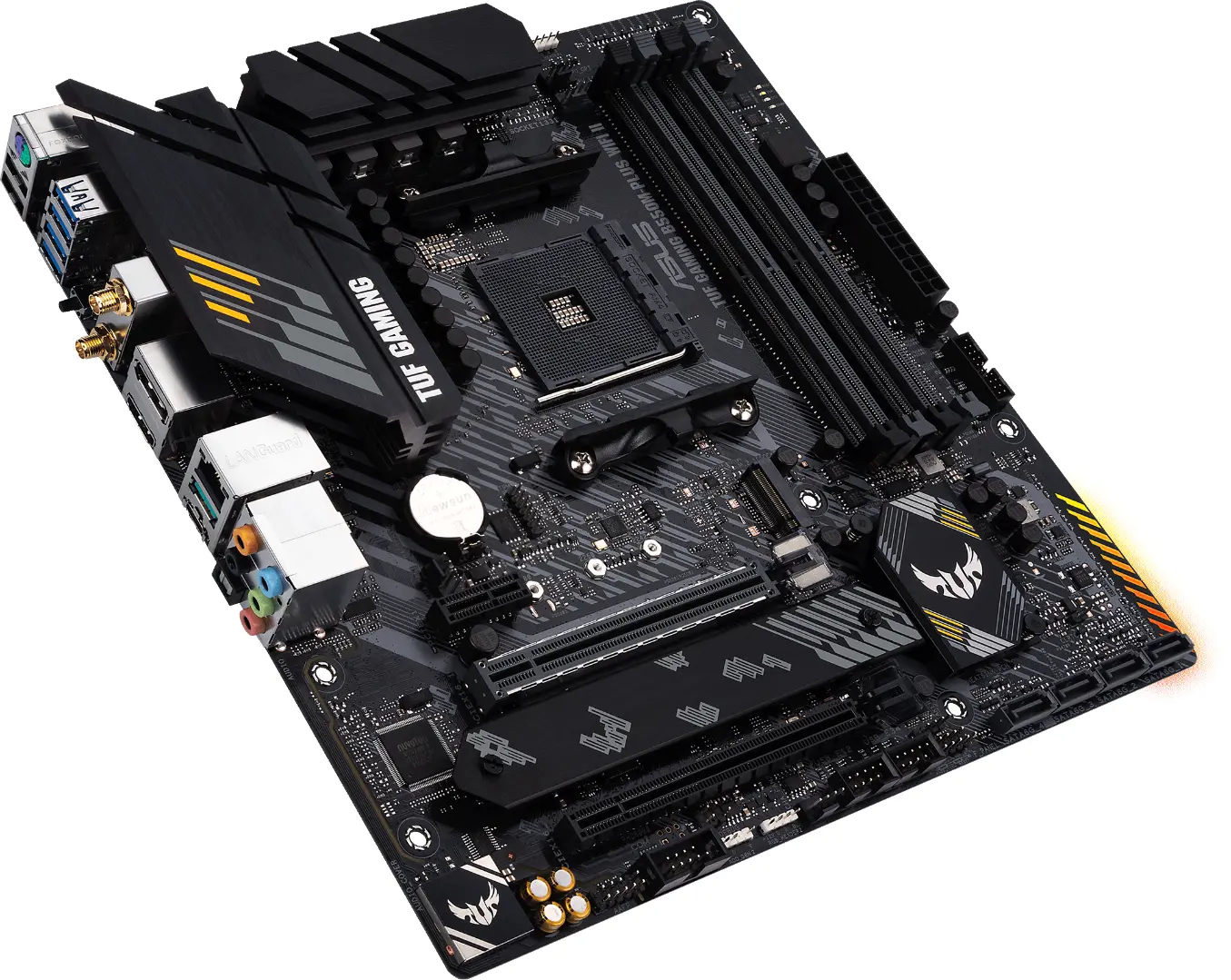 Дънна платка ASUS TUF GAMING B550M-PLUS WIFI II, AMD AM4, micro ATX, 4x DDR4, dual M.2, Wi-Fi 6, PCIe 4.0, Aura Sync RGB - image 1