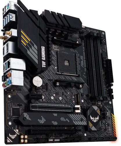Дънна платка ASUS TUF GAMING B550M-PLUS WIFI II, AMD AM4, micro ATX, 4x DDR4, dual M.2, Wi-Fi 6, PCIe 4.0, Aura Sync RGB - image 5
