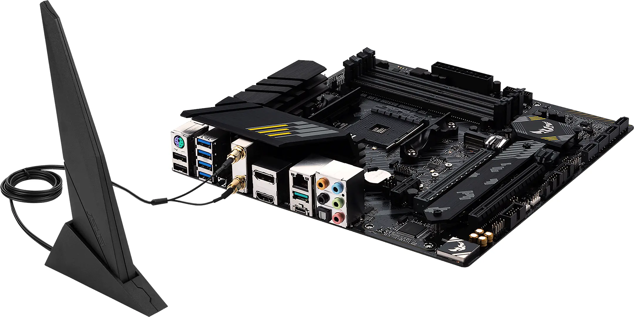 Дънна платка ASUS TUF GAMING B550M-PLUS WIFI II, AMD AM4, micro ATX, 4x DDR4, dual M.2, Wi-Fi 6, PCIe 4.0, Aura Sync RGB - image 8