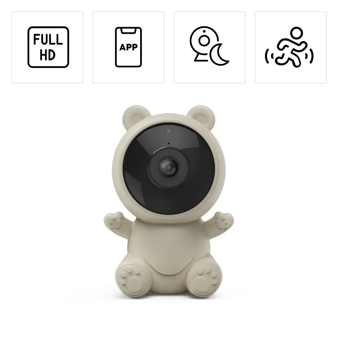 HAMA Cameră Wi-Fi pentru bebeluși, aplicație, lumină de noapte, audio, 1080p - image 7