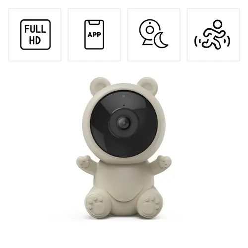 HAMA Cameră Wi-Fi pentru bebeluși, aplicație, lumină de noapte, audio, 1080p - 8