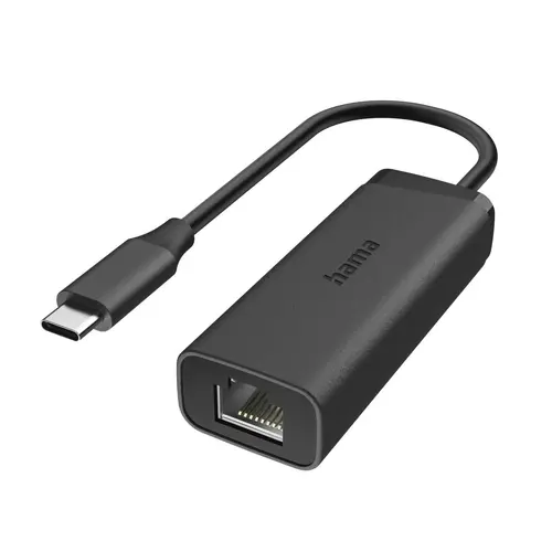 HAMA Мрежов адаптер, USB-C, 2.5 Gigabit Ethernet, Черен