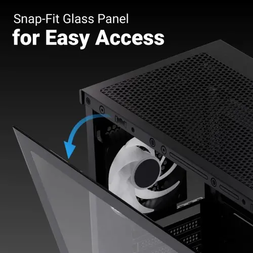 AeroCool кутия Case mATX - P300D Digi-G-BK-v1 - Digital Display, USB-C, 3 x 120 mm A-RGB - image 10