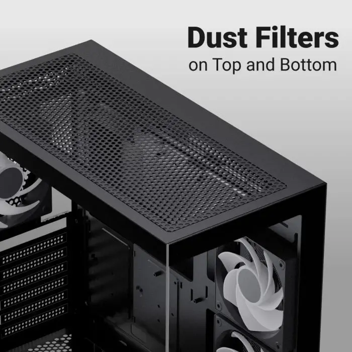 AeroCool кутия Case mATX - P300D Digi-G-BK-v1 - Digital Display, USB-C, 3 x 120 mm A-RGB - image 11