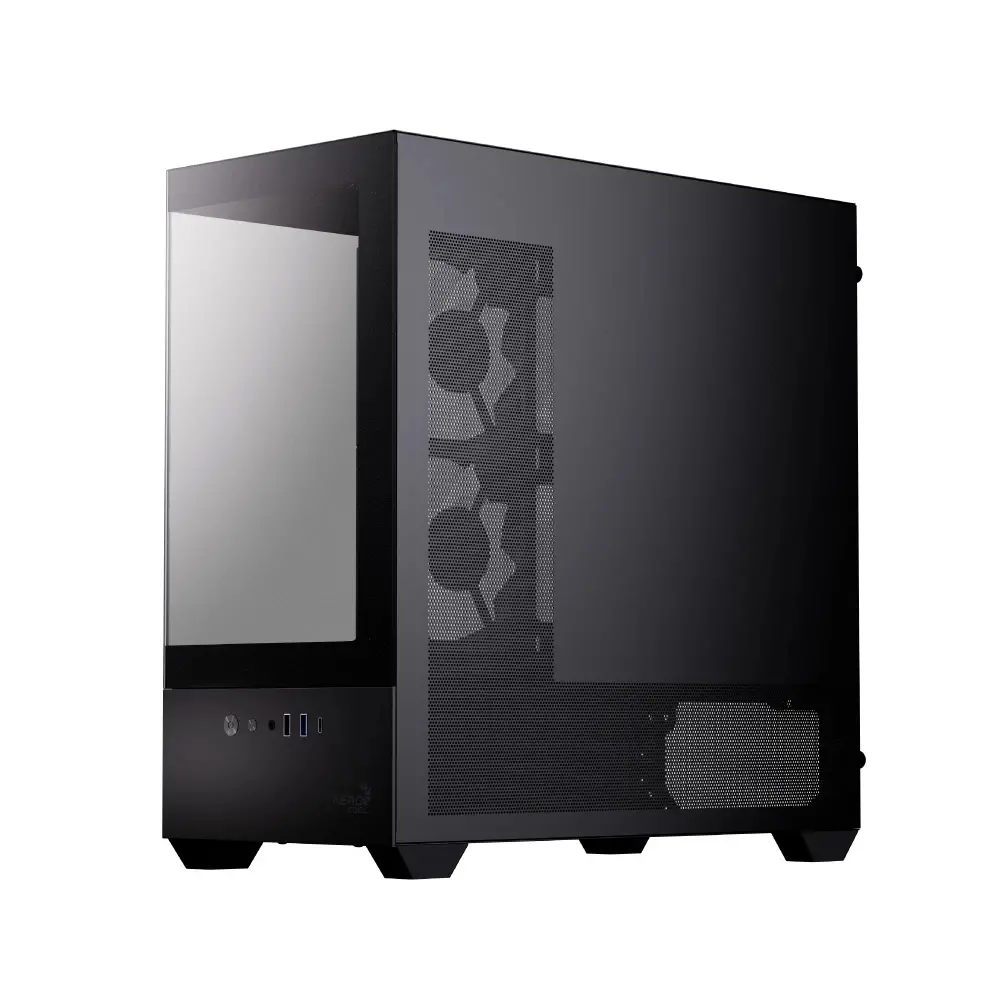 AeroCool кутия Case mATX - P300D Digi-G-BK-v1 - Digital Display, USB-C, 3 x 120 mm A-RGB - image 4