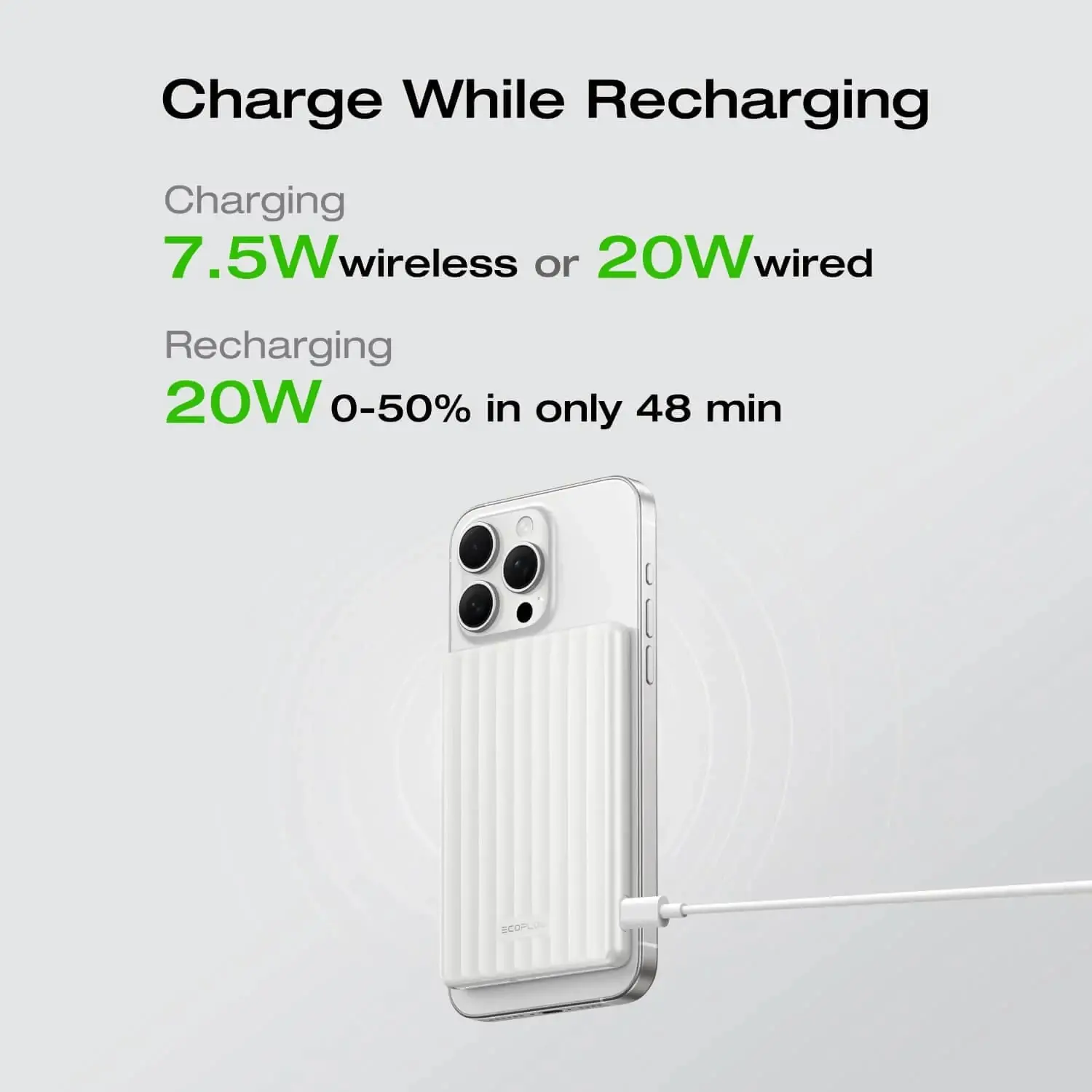 Ecoflow преносима батерия Power Bank - Rapid Mag 5K Qi1 Black - 5000mAh - EF-RAPIDQI1-5K-B-EU - image 4