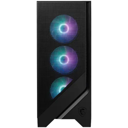 MSI MAG FORGE 320R AIRFLOW, Mid-Tower, ATX/M-ATX/ITX, 2x USB 3.2, 1x Audio/Mic, LED Button, ARGB Hub, 4x 120mm ARGB Fans, Mesh Panel, Tempered Glass, Black