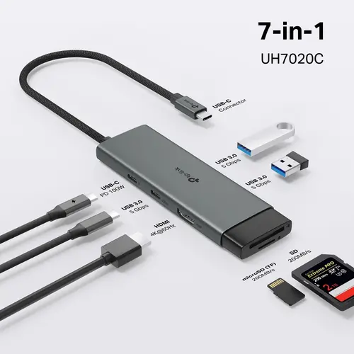 Хъб TP-LINK UH7020C, USB Type-C 7 в 1 Hub - image 3