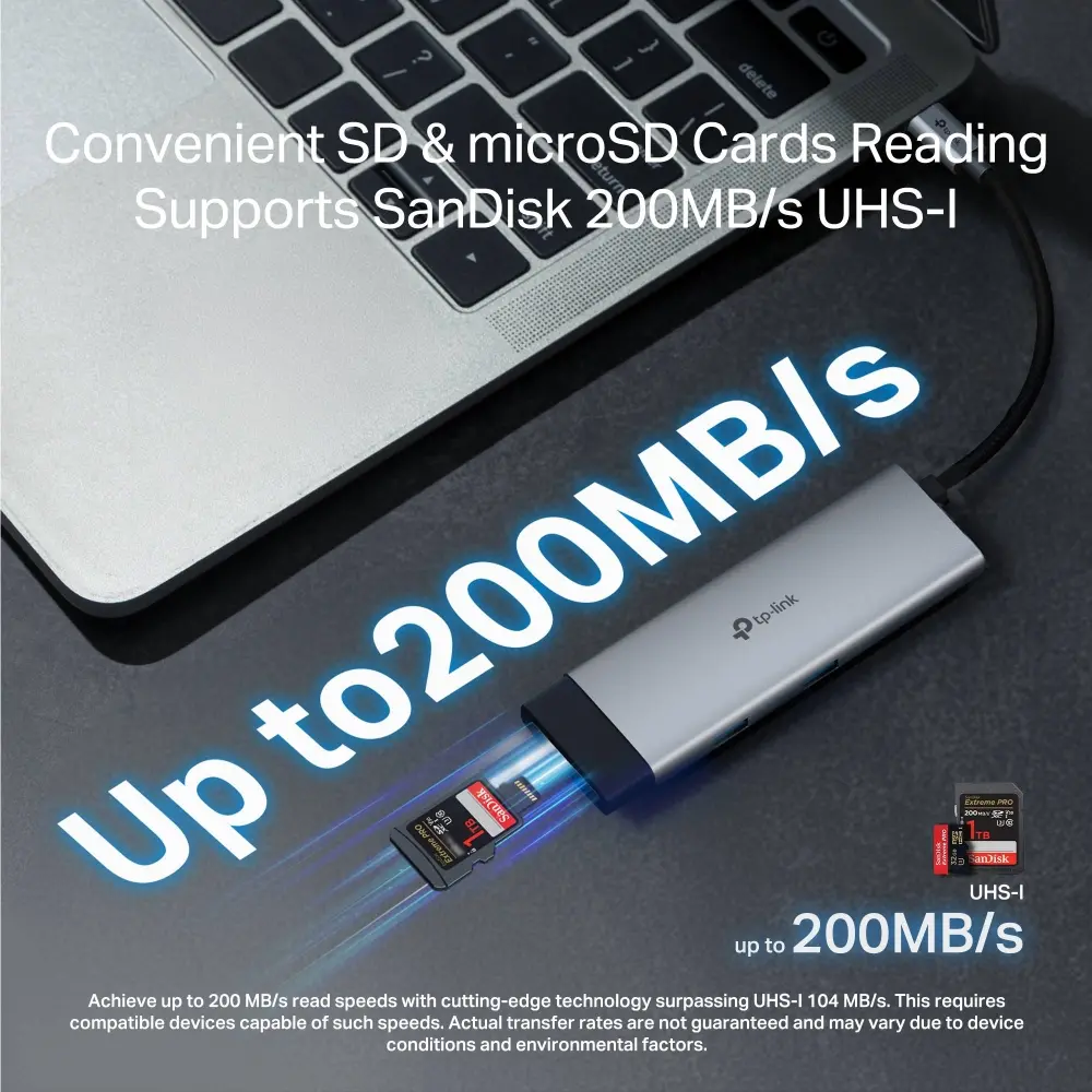 Хъб TP-LINK UH7020C, USB Type-C 7 в 1 Hub - image 6