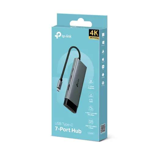 Хъб TP-LINK UH7020C, USB Type-C 7 в 1 Hub - image 9
