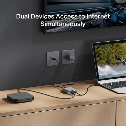 Сплитер TP-LINK EH210, 1 към 2 гигабитов Ethernet сплитер - image 4