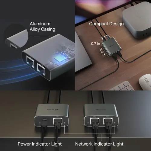 Сплитер TP-LINK EH210, 1 към 2 гигабитов Ethernet сплитер - image 6