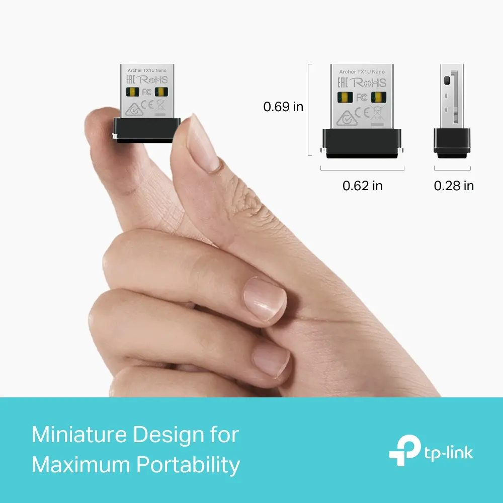 Безжичен адаптер TP-Link Archer TX1U Nano, AX300 Wi-Fi 6 - image 5