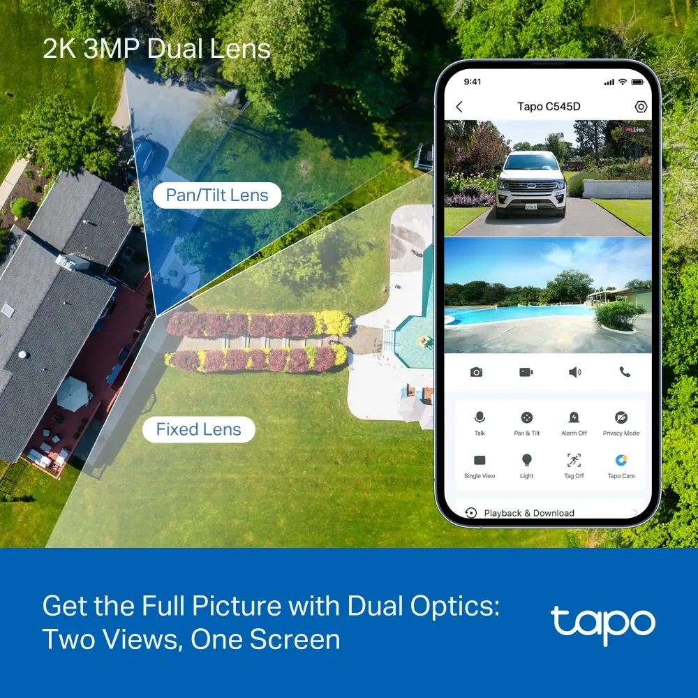 Камера TP-Link Tapo C545D, WI-FI охранителна камера с двоен обектив - image 3