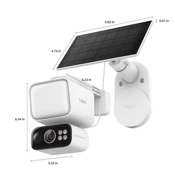 Камера TP-Link Tapo C615F KIT,охранителна камера със соларно захранване с прожек - image 2
