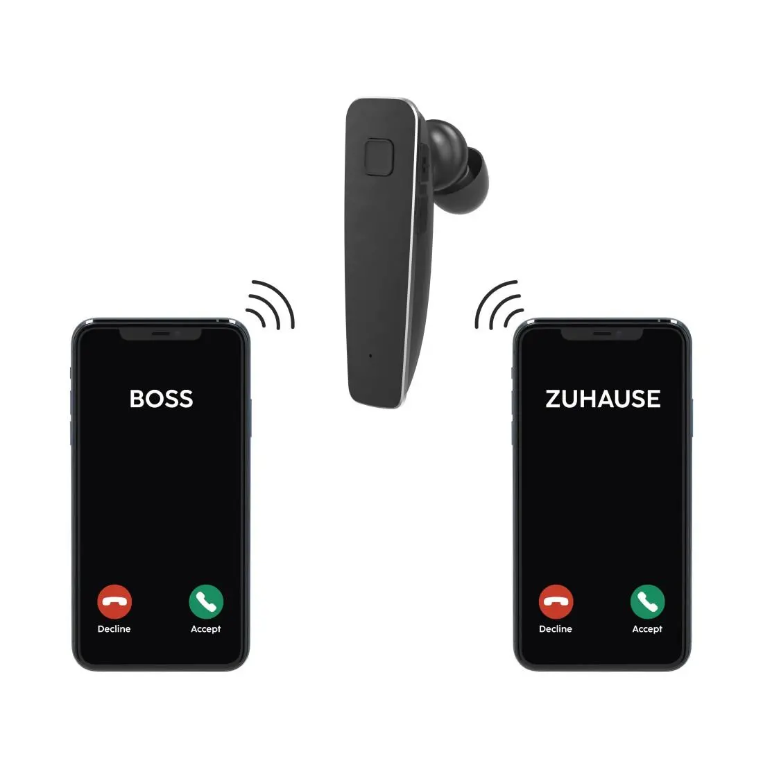 HAMA Ακουστικό Bluetooth “MyVoice2100”, Multipoint, μαύρο - image 14