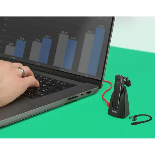 HAMA Cască Bluetooth „MyVoice2100", Multipoint, negru - 5