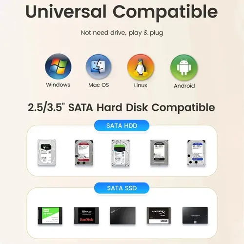 Orico докинг станция Storage - HDD/SSD Dock - 2.5/3.5 inch USB-C - DD18U3-EU-BK - image 5