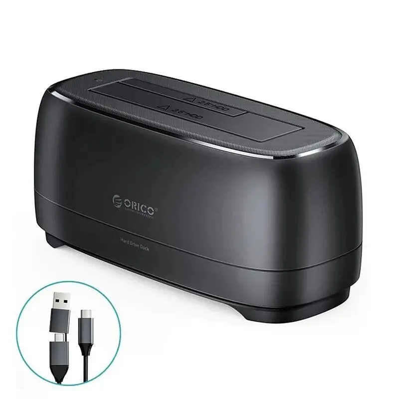 Orico docking station αποθήκευσης - HDD/SSD Dock - 2.5/3.5 ιντσών USB-C/A - DD18C3-EU-BK