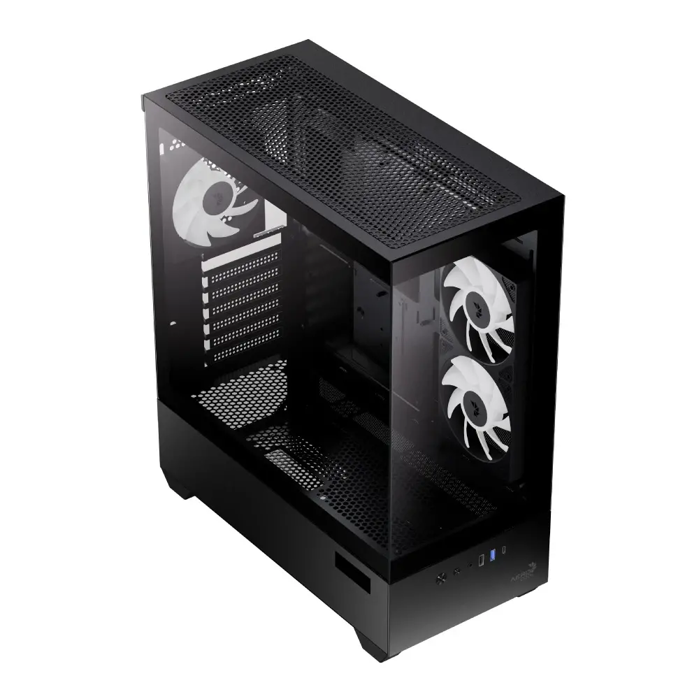 AeroCool carcasă Case ATX - P500D Digi-G-BK-v1 - Afișaj digital, USB-C, 3 x 120 mm A-RGB - image 2
