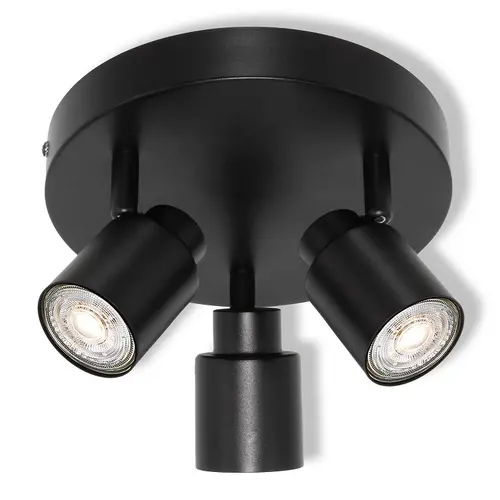 LED ОСВЕТИТЕЛНО ТЯЛО SPOT PRIMAL BLACK 3XGU10 PLATE BLACK LEDVANCE - image 1