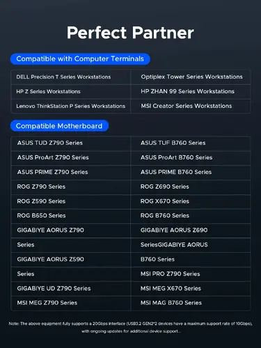 Orico външна кутия за диск Storage - Case - M.2 NVMe M key - USB-C/A, 20Gbps, Built-in Air Cooling, Aluminium - OUM2-G20-SV - image 12