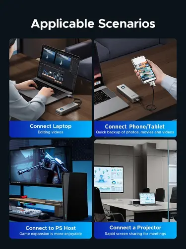 Orico външна кутия за диск Storage - Case - M.2 NVMe M key - USB-C/A, 20Gbps, Built-in Air Cooling, Aluminium - OUM2-G20-SV - image 7