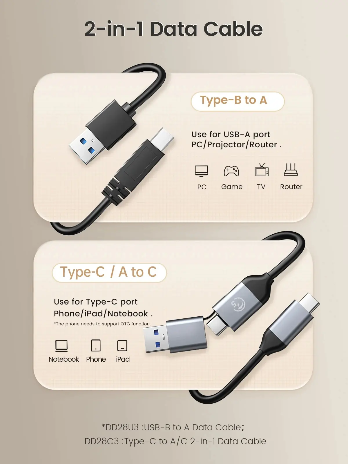 Orico docking station pentru stocare - HDD/SSD Dock - 2 BAY Offline Clone 2.5/3.5 USB-C/USB-A - DD28C3-C - image 11