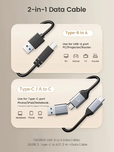 Orico docking station αποθήκευσης - HDD/SSD Dock - 2 BAY Offline Clone 2.5/3.5 USB-C/USB-A - DD28C3-C - 12