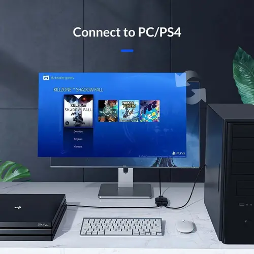 Orico Разклонител превключвател HDMI 2.0 Switcher/Splitter 2-Port Bi-Direction 4K Black - HS2-A1-BK-EP - image 3