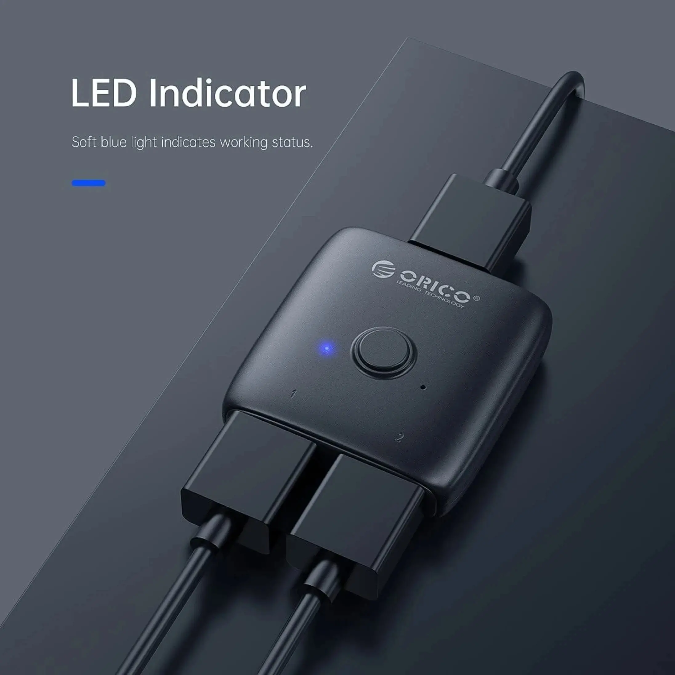 Orico Διακλαδωτής διακόπτης HDMI 2.0 Μεταγωγέας/Διαχωριστής 2 θυρών διπλής κατεύθυνσης 4K μαύρο - HS2-A1-BK-EP - image 4