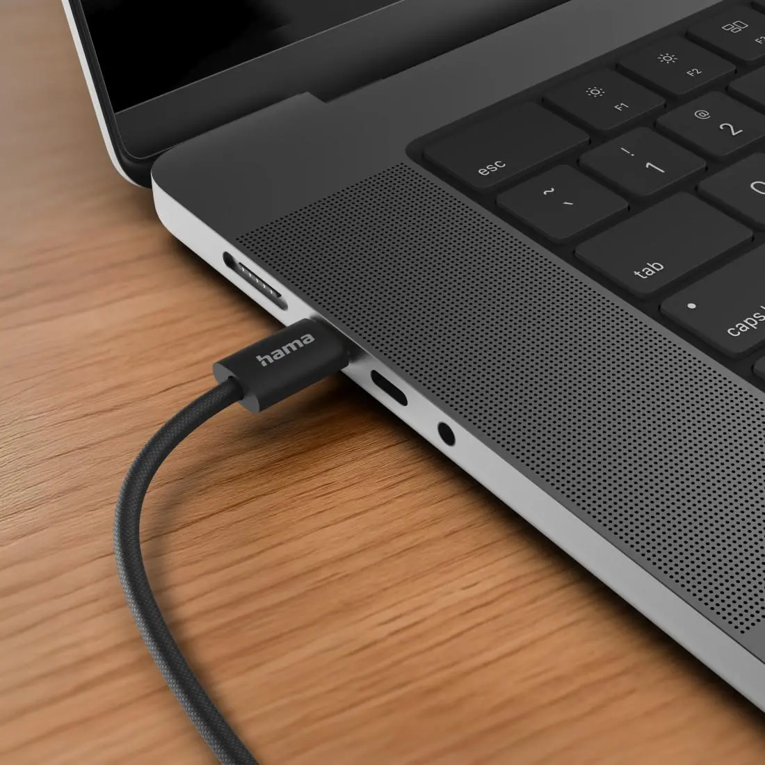 HAMA Кабел за зареждане "Fabric", USB-C - USB-C, 1 m, Nylon, черен - image 10