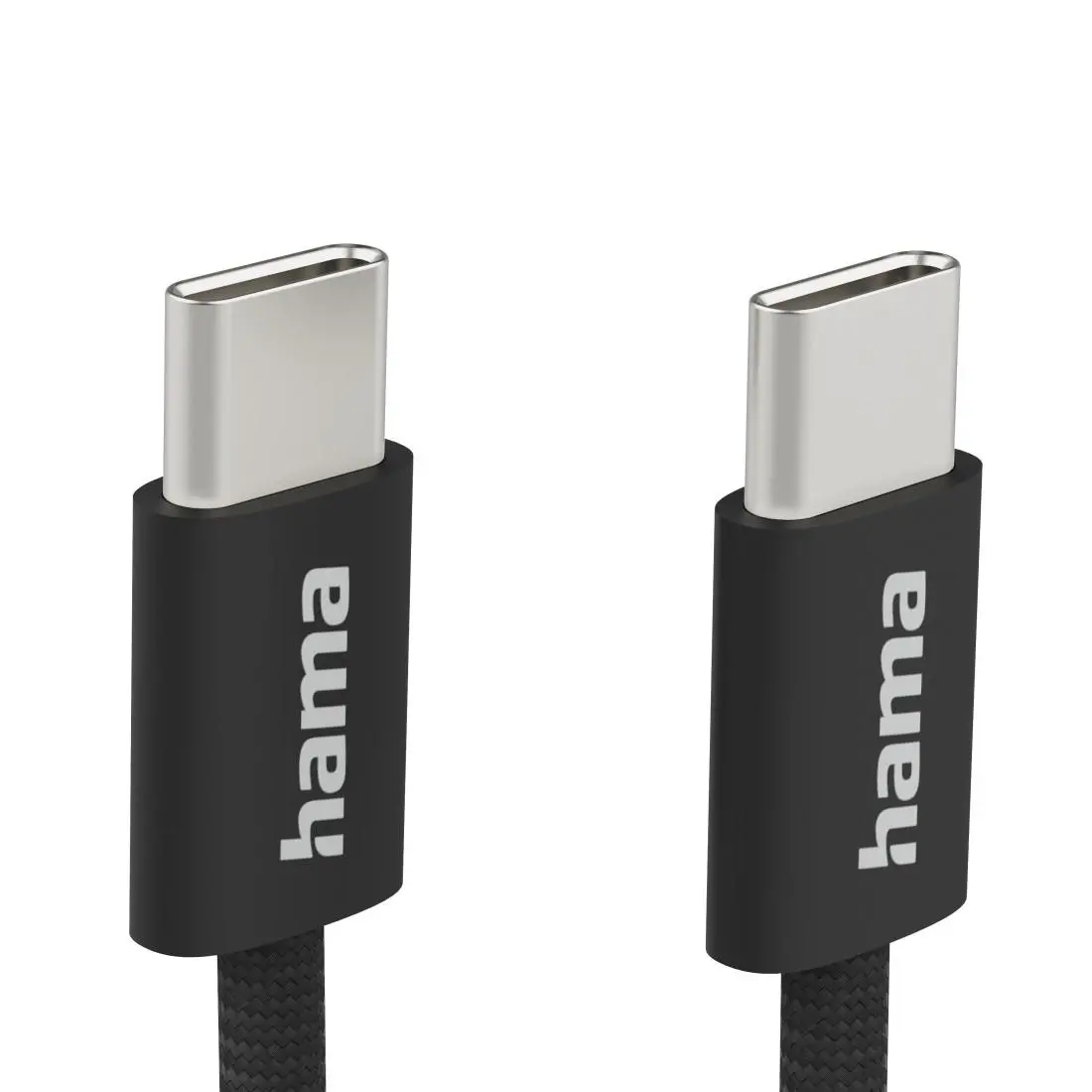 HAMA Кабел за зареждане "Fabric", USB-C - USB-C, 1 m, Nylon, черен - image 5