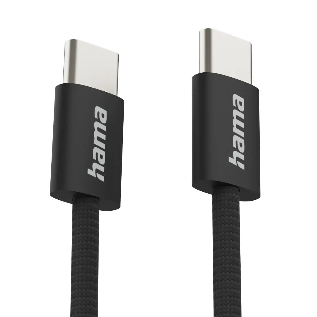 HAMA Кабел за зареждане "Fabric", USB-C - USB-C, 1 m, Nylon, черен - image 8