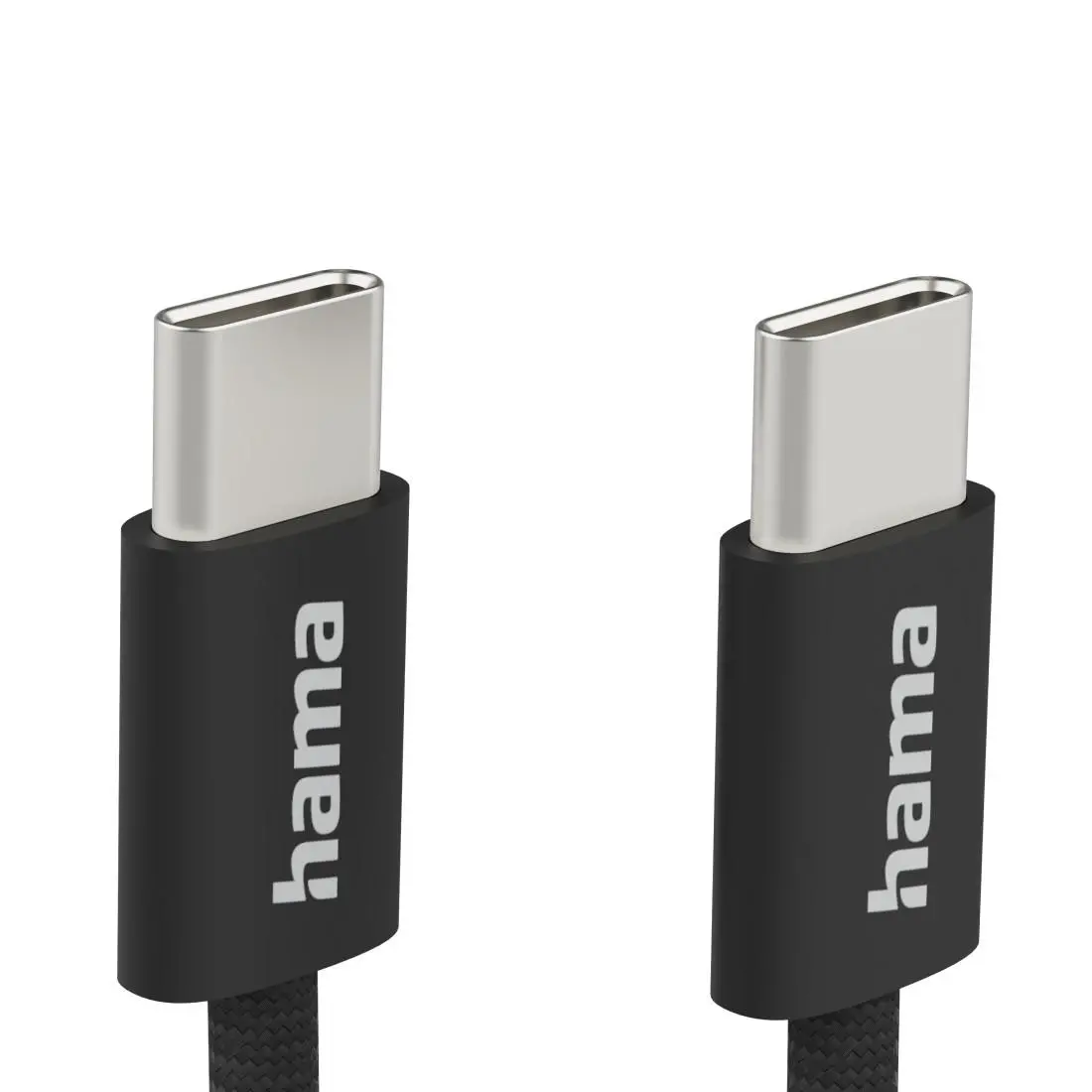 HAMA Кабел за зареждане "Fabric", USB-C - USB-C, 1 m, Nylon, черен - image 9
