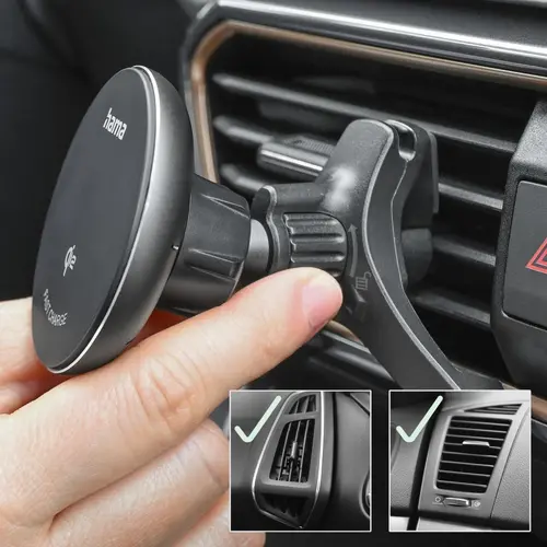 HAMA Безжично зарядно устройство Qi2, 15W, за кола, черно - image 24