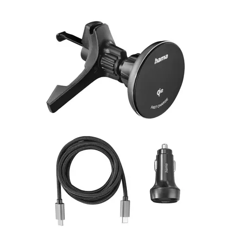 HAMA Безжично зарядно устройство Qi2, 15W, за кола, черно - image 27