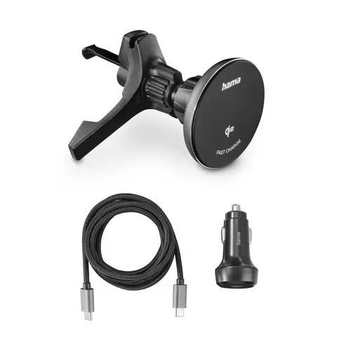 HAMA Безжично зарядно устройство Qi2, 15W, за кола, черно - image 28