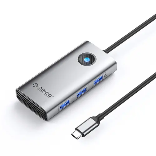Orico stație de andocare Type-C - PW11-6PR-GY-EP - HDMI x 1, USB-C x 1, USB3.0 x 3, USB-C PD100W x 1, LAN x 1 (1Gbps) - 2